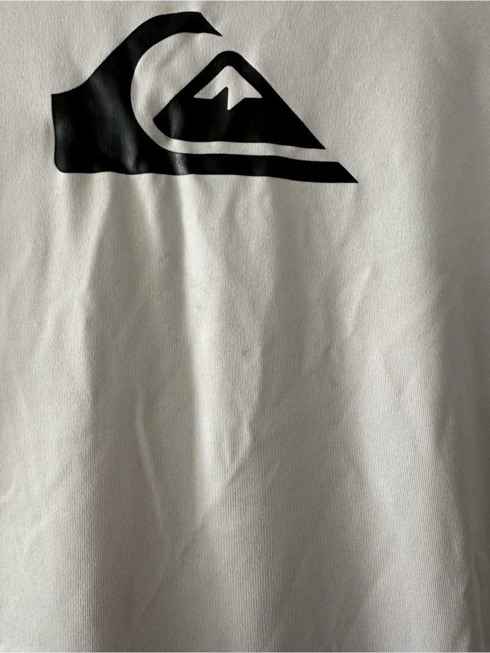Quicksilver Off White Short Sleeve Rash Guard Surf Tee No Size Tag Est. Size Men